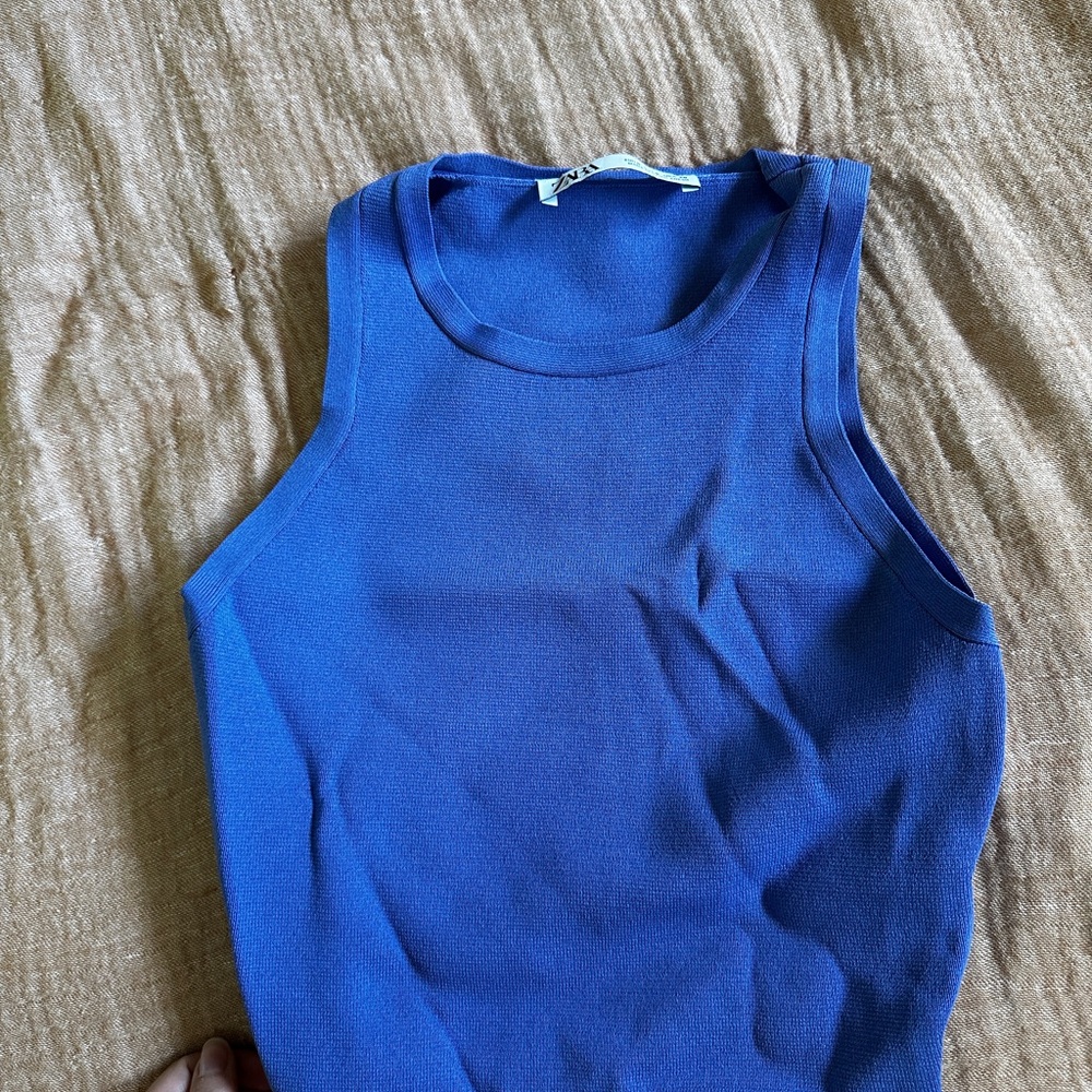 Zara Cobalt Blue Sleeveless Tank